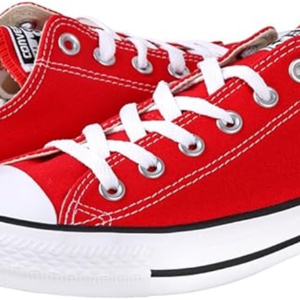 Converse Bright Red Low-Top Sneakers